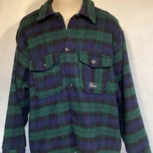 Vintage Codet Wool plaid shirt jacket mens size XXL made in Canada
